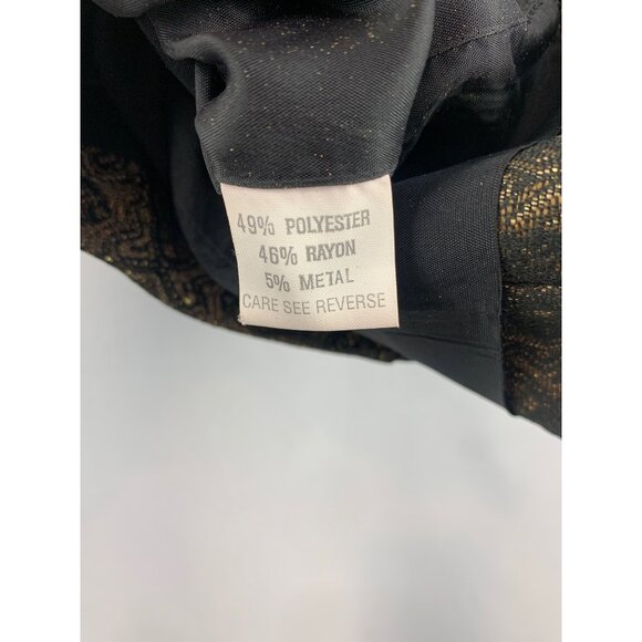 Women's Georgiou Studio Black & Gold Vest Size 8 - Picture 8 of 8